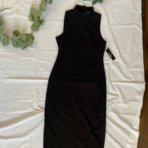 NWT Black Lulu's high neck midi dress